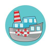 illustratie van boot vector