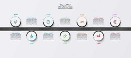 presentatie zakelijke routekaart infographic sjabloon vector