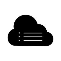 wolk gegevens vector pictogram