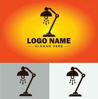 lamp logo lamp licht icoon bedrijf merk bedrijf logo sjabloon bewerkbare vector