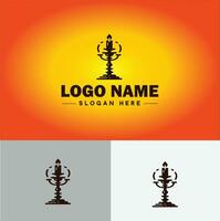 lamp logo lamp licht icoon bedrijf merk bedrijf logo sjabloon bewerkbare vector