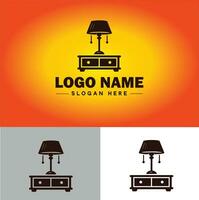 lamp logo lamp licht icoon bedrijf merk bedrijf logo sjabloon bewerkbare vector