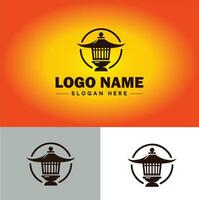 lamp logo lamp licht icoon bedrijf merk bedrijf logo sjabloon bewerkbare vector