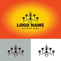 lamp logo lamp licht icoon bedrijf merk bedrijf logo sjabloon bewerkbare vector