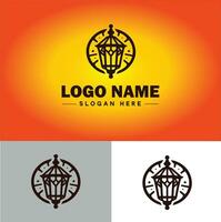 lamp logo lamp licht icoon bedrijf merk bedrijf logo sjabloon bewerkbare vector