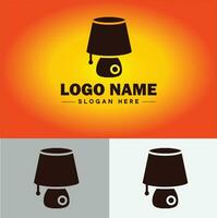 lamp logo lamp licht icoon bedrijf merk bedrijf logo sjabloon bewerkbare vector