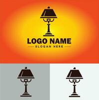 lamp logo lamp licht icoon bedrijf merk bedrijf logo sjabloon bewerkbare vector