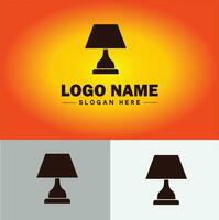 lamp logo lamp licht icoon bedrijf merk bedrijf logo sjabloon bewerkbare vector