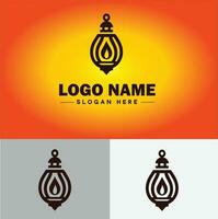 lamp logo lamp licht icoon bedrijf merk bedrijf logo sjabloon bewerkbare vector