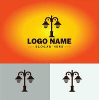 lamp logo lamp licht icoon bedrijf merk bedrijf logo sjabloon bewerkbare vector