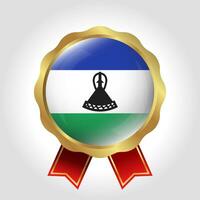 creatief Lesotho vlag etiket vector ontwerp