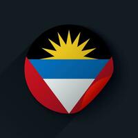 antigua en Barbuda vlag sticker vector illustratie