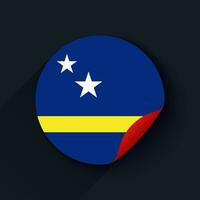 Curacao vlag sticker vector illustratie