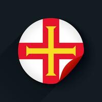 Guernsey vlag sticker vector illustratie