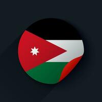 Jordanië vlag sticker vector illustratie