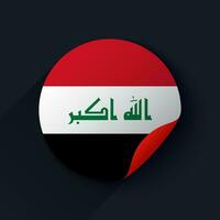 Irak vlag sticker vector illustratie