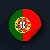 Portugal vlag sticker vector illustratie