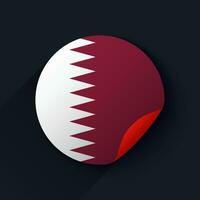 qatar vlag sticker vector illustratie