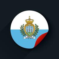 san marino vlag sticker vector illustratie