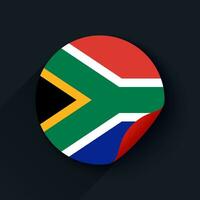 zuiden Afrika vlag sticker vector illustratie