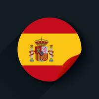 Spanje vlag sticker vector illustratie