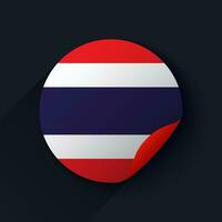 Thailand vlag sticker vector illustratie