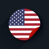 Verenigde Staten van Amerika vlag sticker vector illustratie