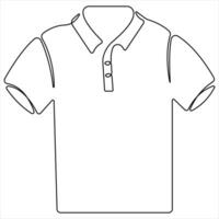 t-shirt kleren een lijn kunst doorlopend single lijn bewerkbare vector
