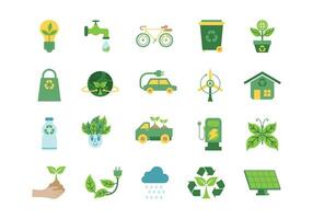 ecologie en milieu illustratie reeks vector