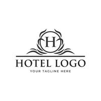 elegant hotel logo icoon vector sjabloon