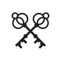 luxe Koninklijk sleutel logo of icoon ontwerp vector