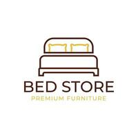 bed op te slaan logo. gemakkelijk meubilair bed op te slaan logo sjabloon vector