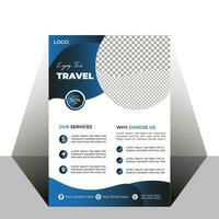 reisbureau flyer ontwerp vector