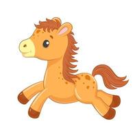 schattig babypaard in cartoonstijl. vectorillustratie. vector