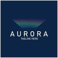 Aurora logo licht lucht astronomie vector ontwerp