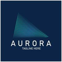 Aurora logo licht lucht astronomie vector ontwerp