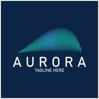 Aurora logo licht lucht astronomie vector ontwerp