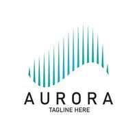 Aurora logo licht lucht astronomie vector ontwerp