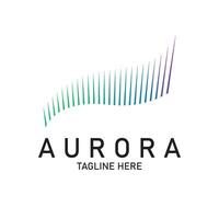 Aurora logo licht lucht astronomie vector ontwerp