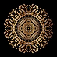 luxe gouden mandala-ontwerp vector