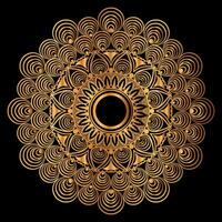 luxe gouden mandala-ontwerp vector