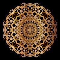 luxe gouden mandala-ontwerp vector