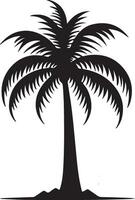 kokosnoot boom silhouet vector icoon illustratie