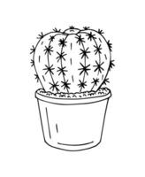 vector hand- getrokken tekening schetsen cactus