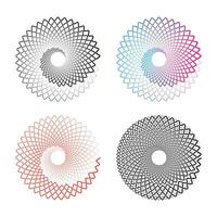 concentrisch radiaal cirkels. stralend, circulaire spiraal, draaikolk circulaire lijnen. vector