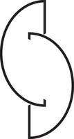 schets eerste brief logo vector element