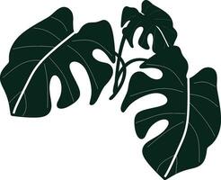 abstract monstera blad vector element