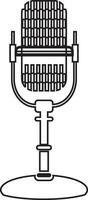 schets podcast microfoon icoon vector element