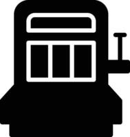 pot machine solide en glyph vector illustratie