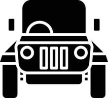 jeep solide en glyph vector illustratie